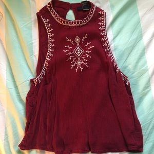 Forever 21 Red Blouse Tunic